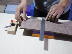 吸音板倒斜边、拼接